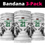 Custom Rugby Africa Kenya Neck Gaiter White Kenyan 22-23 Motif LT9