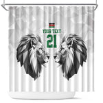 Custom Rugby Africa Kenya Shower Curtain White Kenyan 22-23 Motif - African Pride