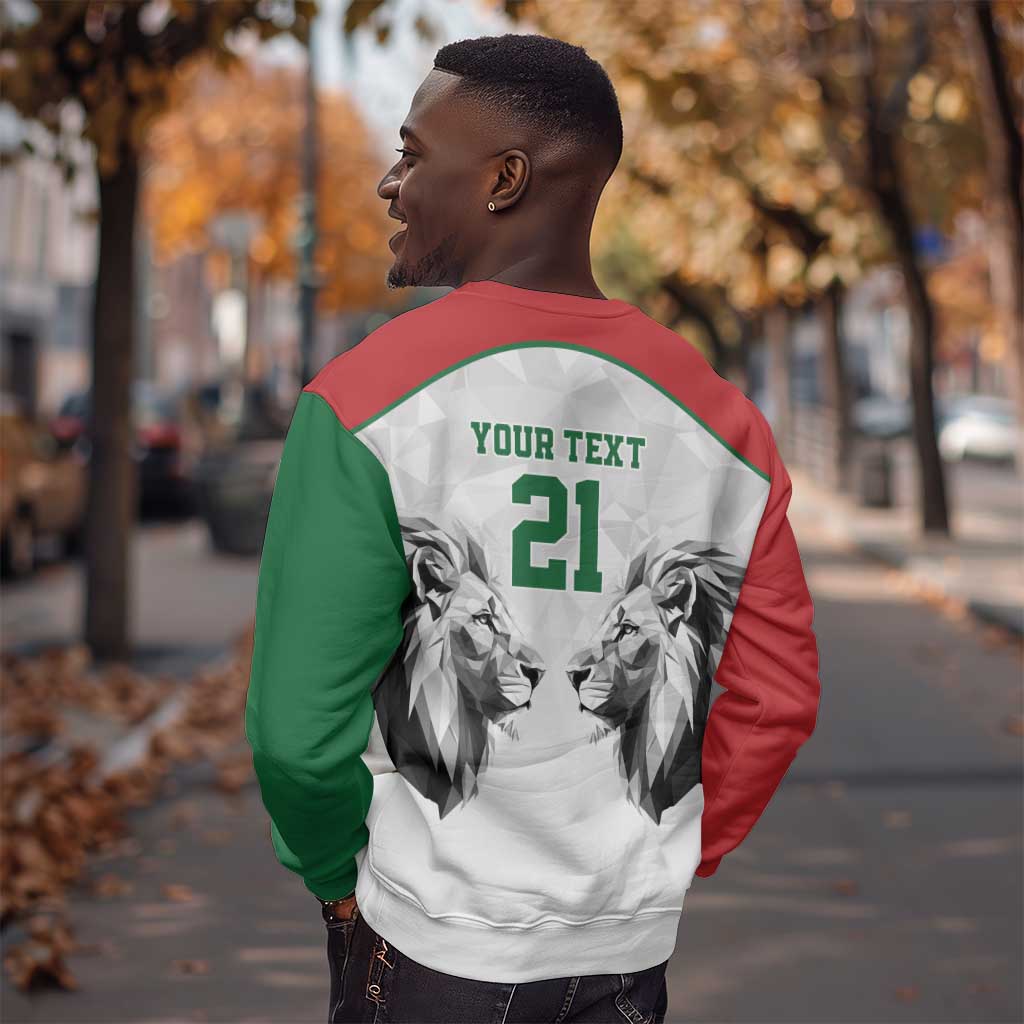 Custom Rugby Africa Kenya Sweatshirt White Kenyan 22-23 Motif - African Pride