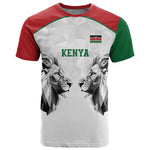 Custom Rugby Africa Kenya T shirt White Kenyan 22-23 Motif - African Pride