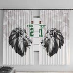 Custom Rugby Africa Kenya Window Curtain White Kenyan 22-23 Motif - African Pride
