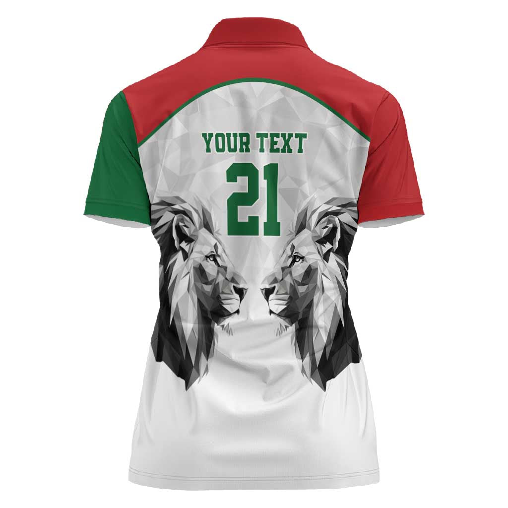 Custom Rugby Africa Kenya Women Polo Shirt White Kenyan 22-23 Motif - African Pride