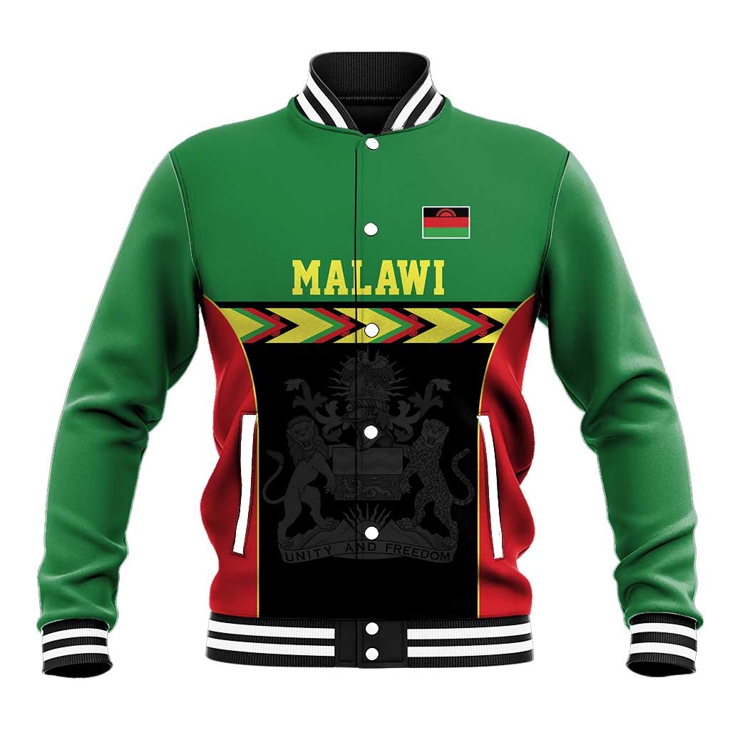 Custom Cricket Africa Malawi Baseball Jacket Malawi Chevron Pattern - African Pride