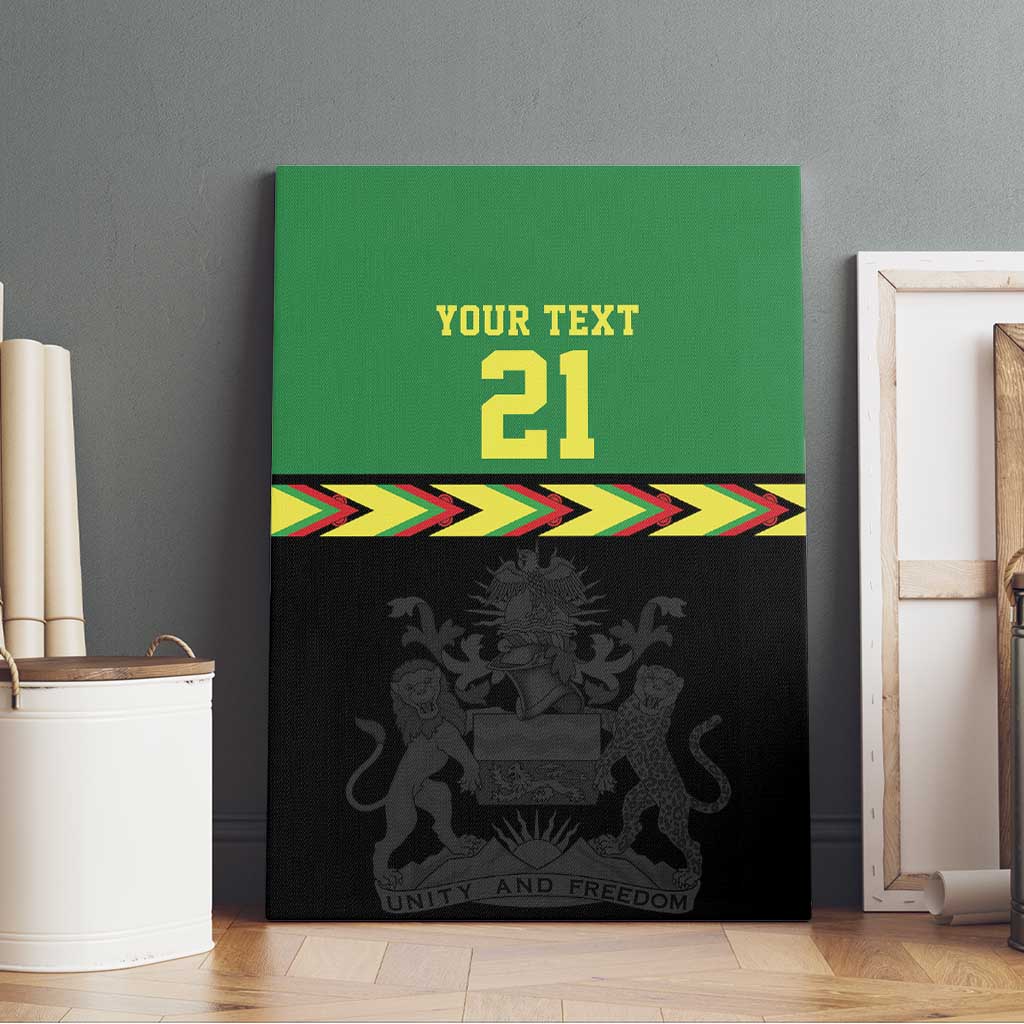 Custom Cricket Africa Malawi Canvas Wall Art Malawi Chevron Pattern - African Pride