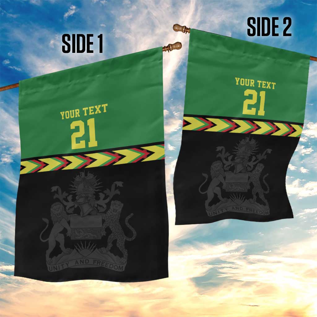Custom Cricket Africa Malawi Garden Flag Malawi Chevron Pattern - African Pride