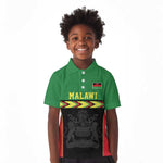 Custom Cricket Africa Malawi Kid Polo Shirt Malawi Chevron Pattern - African Pride
