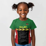 Custom Cricket Africa Malawi Kid T shirt Malawi Chevron Pattern - African Pride