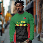 Custom Cricket Africa Malawi Long Sleeve Shirt Malawi Chevron Pattern - African Pride
