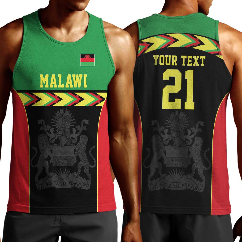 Custom Cricket Africa Malawi Men Tank Top Malawi Chevron Pattern - African Pride