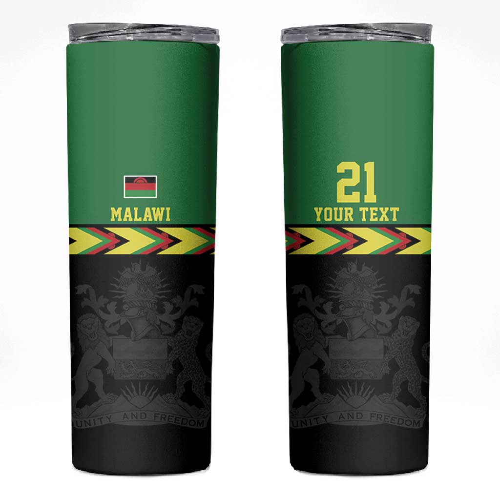 Custom Cricket Africa Malawi Skinny Tumbler Malawi Chevron Pattern - African Pride