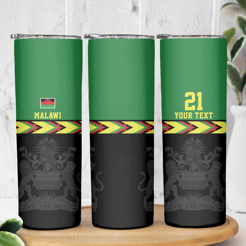 Custom Cricket Africa Malawi Skinny Tumbler Malawi Chevron Pattern - African Pride