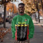 Custom Cricket Africa Malawi Sweatshirt Malawi Chevron Pattern - African Pride