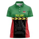 Custom Cricket Africa Malawi Women Polo Shirt Malawi Chevron Pattern - African Pride