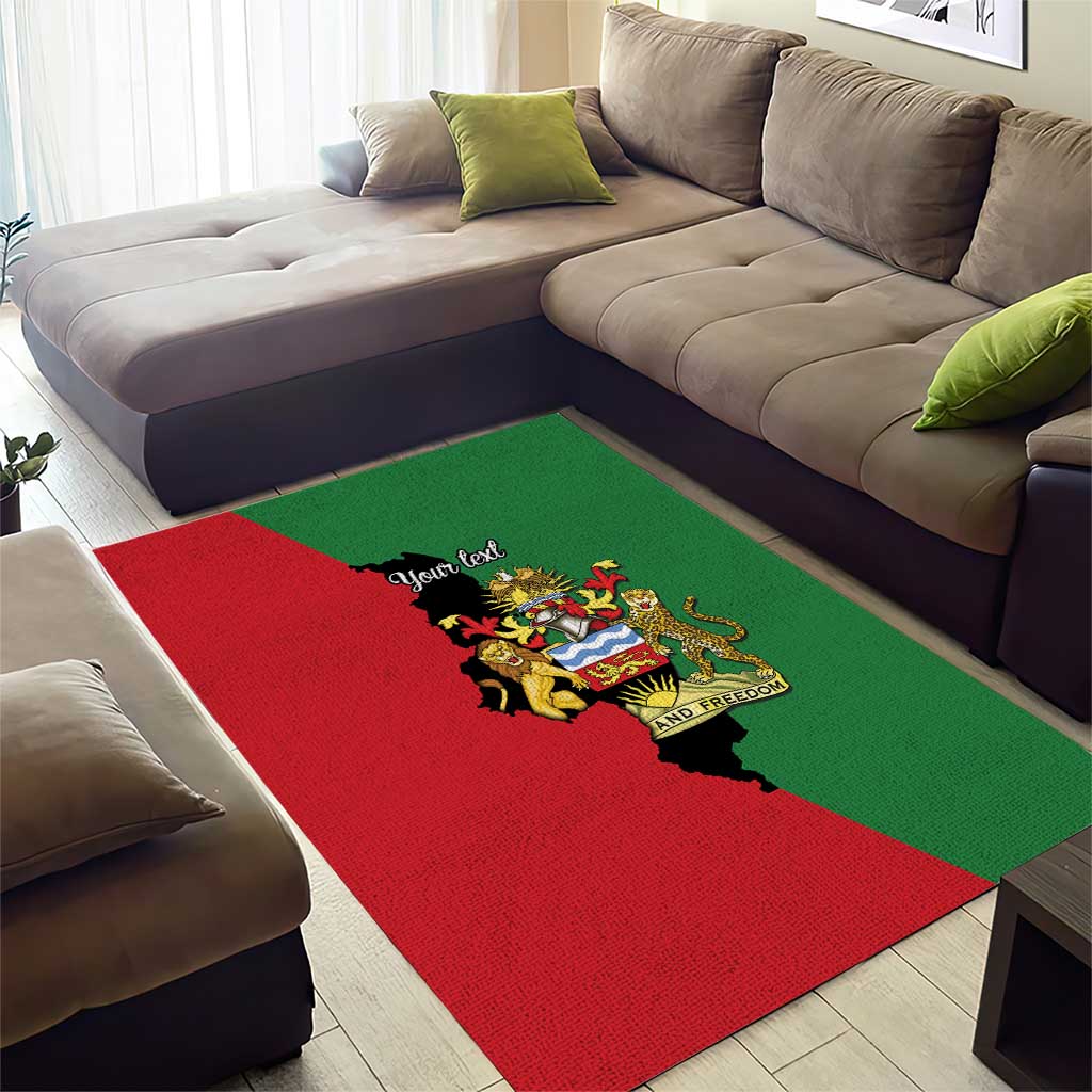 Malawi Flag Map Area Rug Simple Malawi Emblem Coat of Arms - African Pride