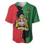 Malawi Flag Map Baseball Jersey Simple Malawi Emblem Coat of Arms - African Pride