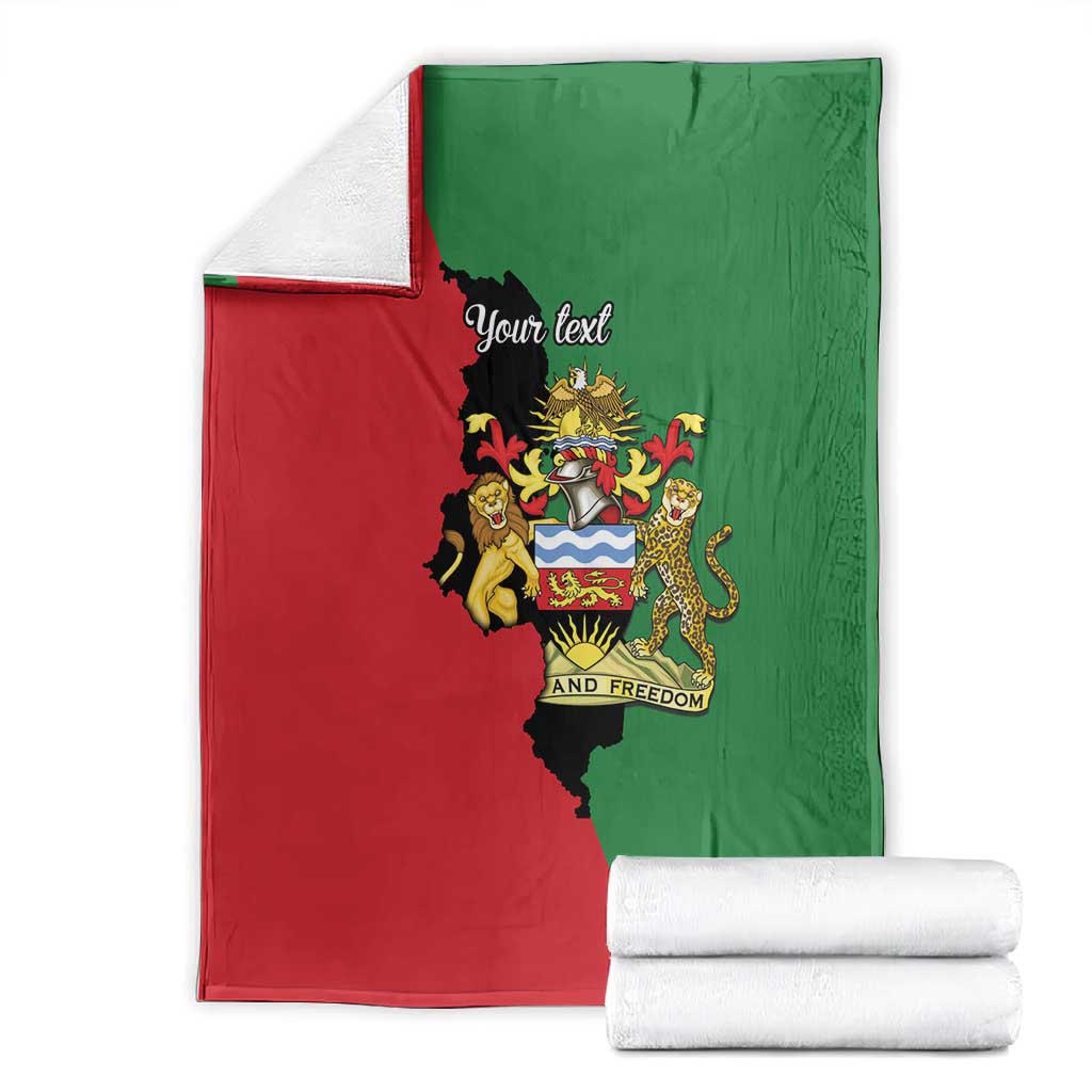 Malawi Flag Map Blanket Simple Malawi Emblem Coat of Arms - African Pride