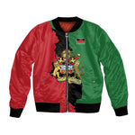 Malawi Flag Map Bomber Jacket Simple Malawi Emblem Coat of Arms - African Pride