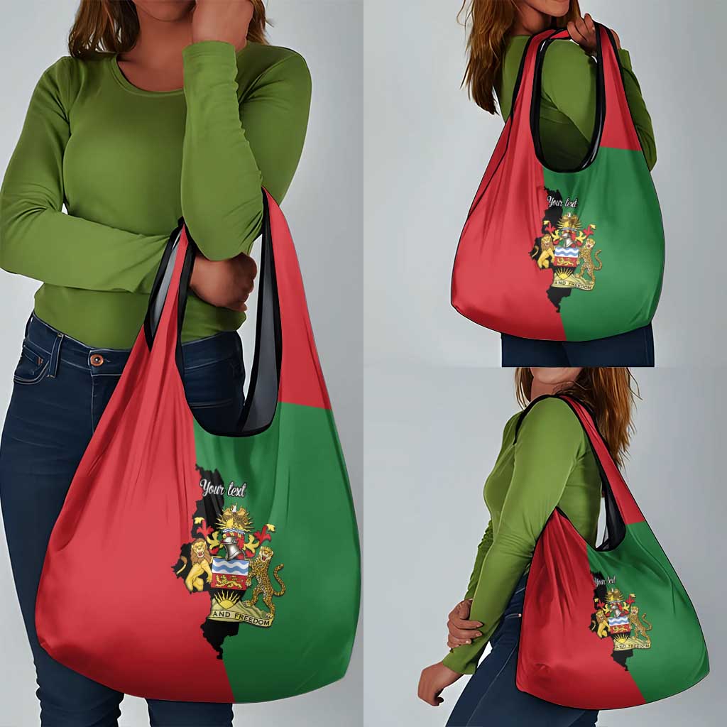 Malawi Flag Map Grocery Bag Simple Malawi Emblem Coat of Arms - African Pride