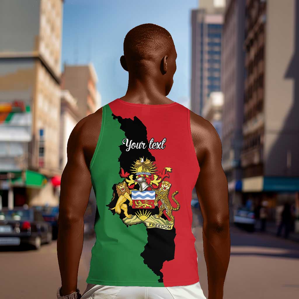 Malawi Flag Map Men Tank Top Simple Malawi Emblem Coat of Arms - African Pride