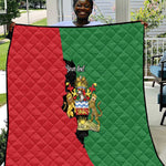 Malawi Flag Map Quilt Simple Malawi Emblem Coat of Arms - African Pride