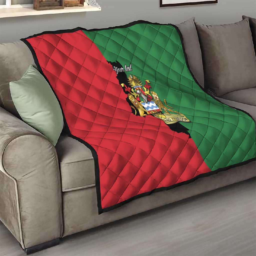 Malawi Flag Map Quilt Simple Malawi Emblem Coat of Arms - African Pride