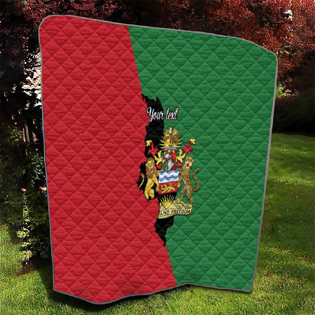 Malawi Flag Map Quilt Simple Malawi Emblem Coat of Arms - African Pride