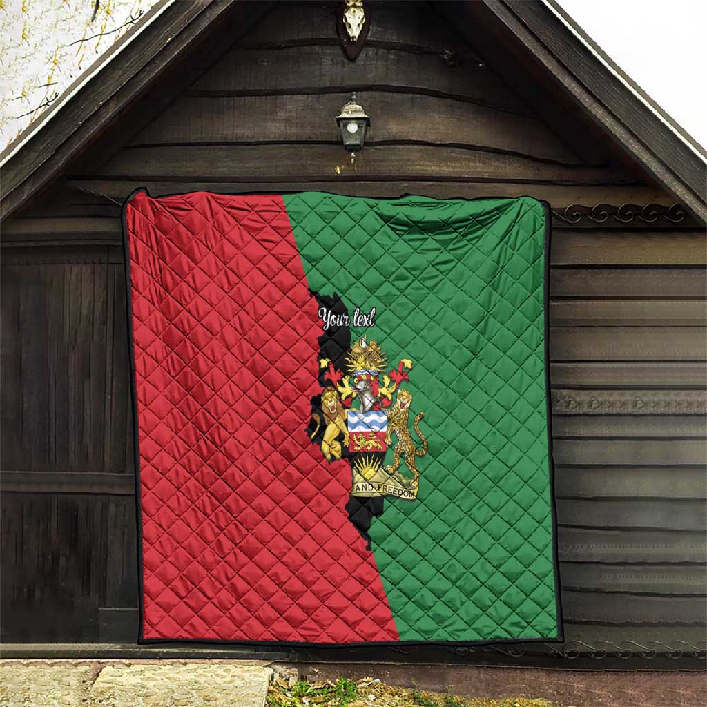 Malawi Flag Map Quilt Simple Malawi Emblem Coat of Arms - African Pride