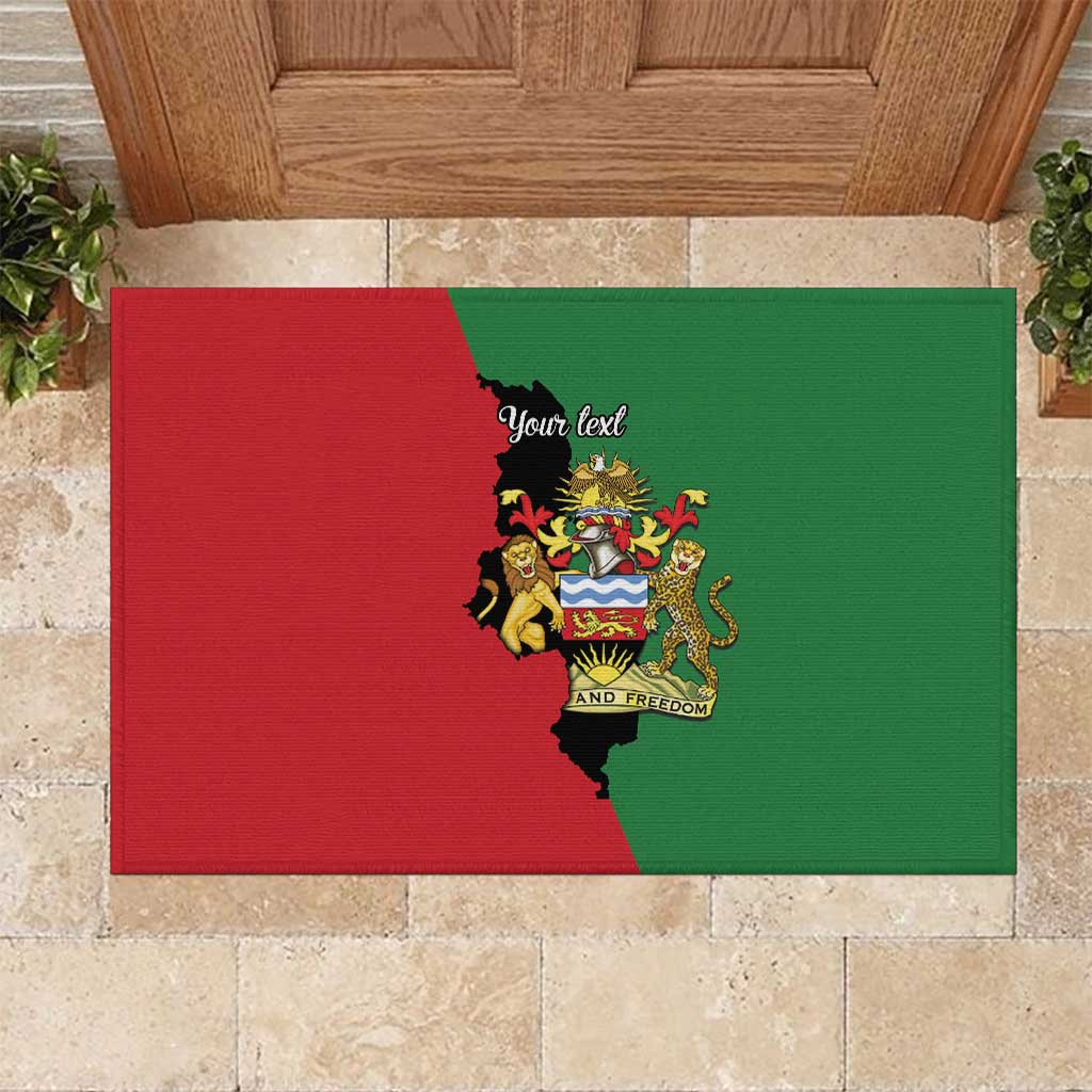 Malawi Flag Map Rubber Doormat Simple Malawi Emblem Coat of Arms - African Pride