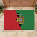 Malawi Flag Map Rubber Doormat Simple Malawi Emblem Coat of Arms - African Pride