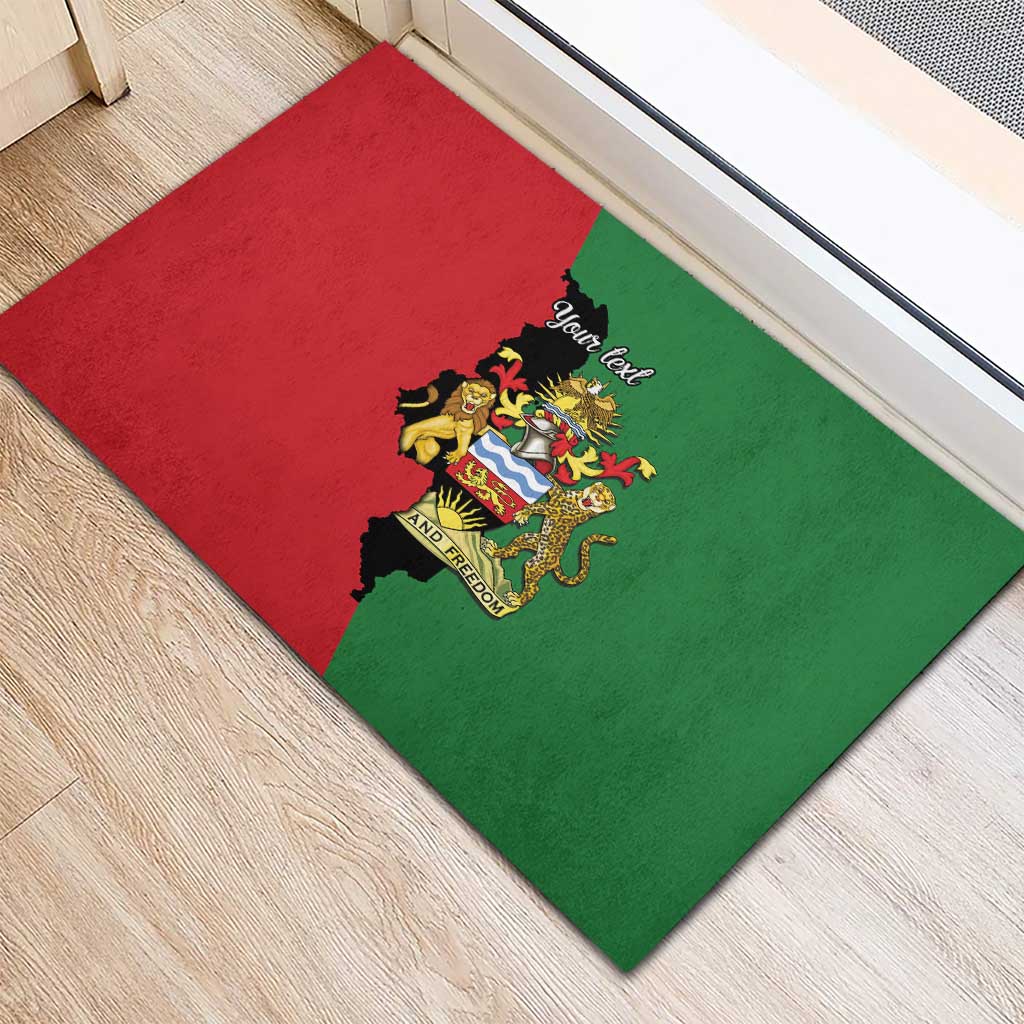 Malawi Flag Map Rubber Doormat Simple Malawi Emblem Coat of Arms - African Pride