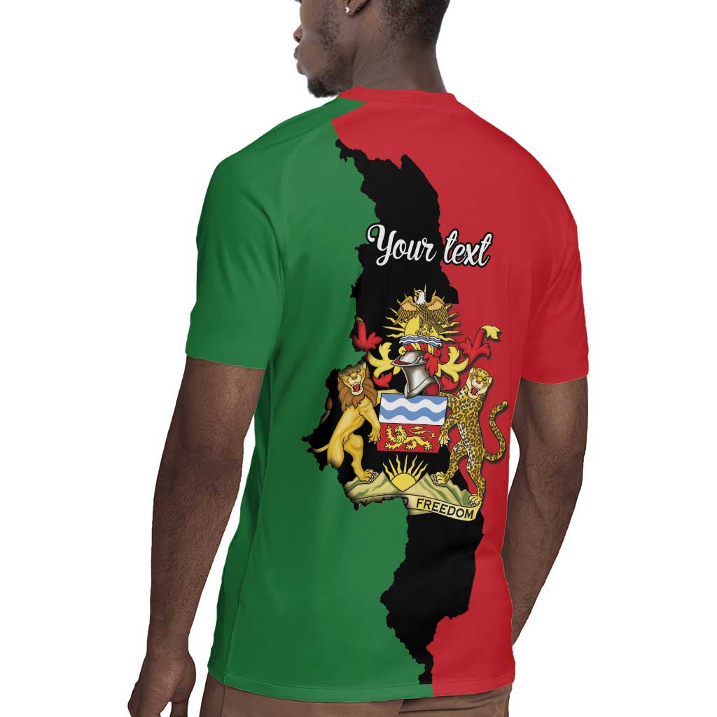Malawi Flag Map Rugby Jersey Simple Malawi Emblem Coat of Arms - African Pride