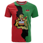 Malawi Flag Map T shirt Simple Malawi Emblem Coat of Arms - African Pride