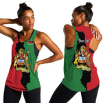 Malawi Flag Map Women Racerback Tank Simple Malawi Emblem Coat of Arms - African Pride