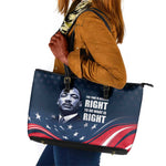 Honor MLK African-American Civil Rights Leaders Leather Tote Bag The Time Is Always Right To Do What Is Right