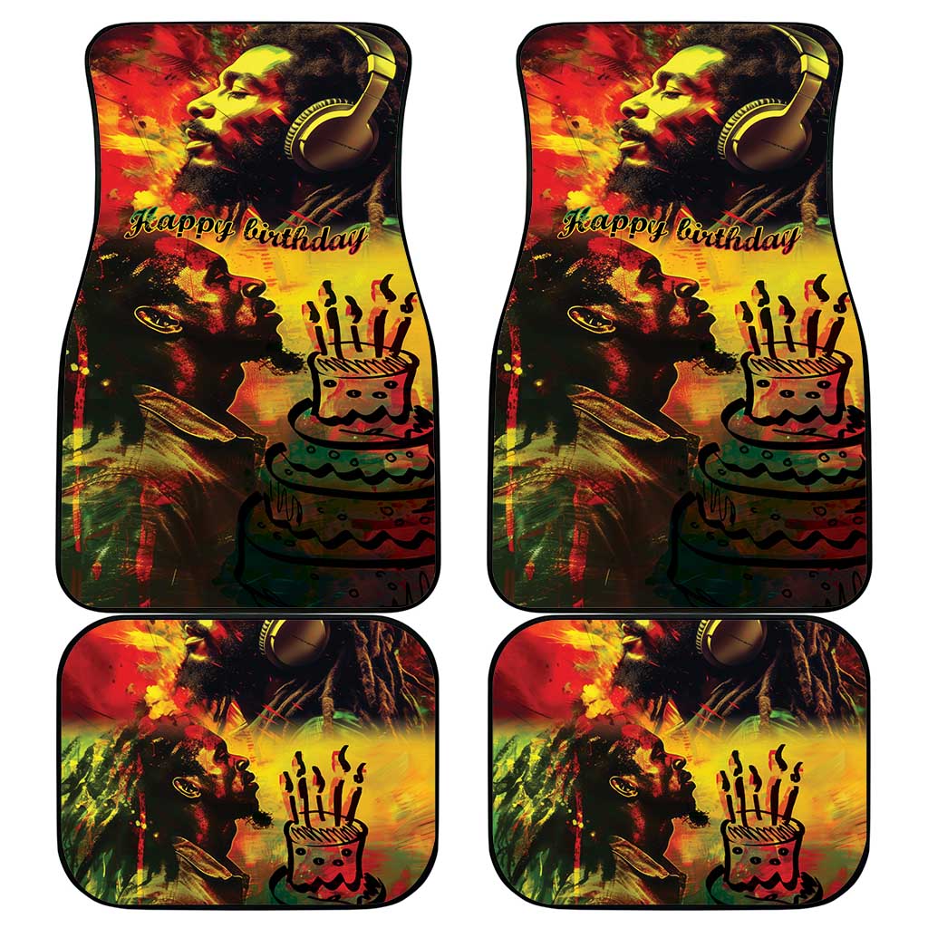 Happy Birthday King of Reggae Car Mats
