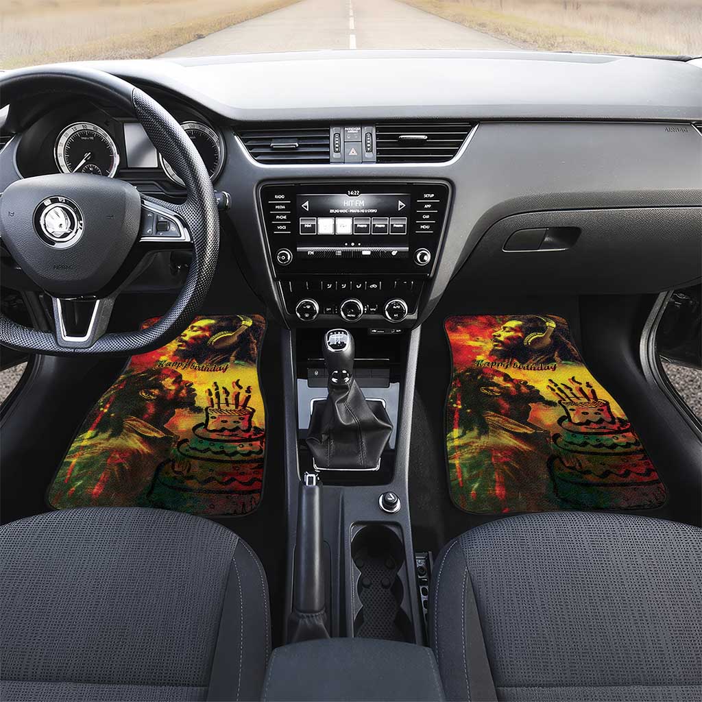 Happy Birthday King of Reggae Car Mats