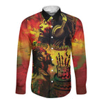 Happy Birthday King of Reggae Long Sleeve Button Shirt