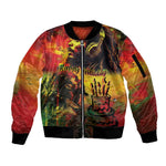 Happy Birthday King of Reggae Sleeve Zip Bomber Jacket