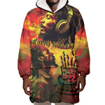 Happy Birthday King of Reggae Wearable Blanket Hoodie