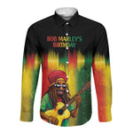 Honoring Reggae Legend Bob Birthday Long Sleeve Button Shirt