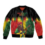 Honoring Reggae Legend Bob Birthday Sleeve Zip Bomber Jacket