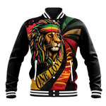 Black Jamaican Baseball Jacket Rastafarian Lion One Love LT9