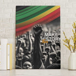 African-American History Month Canvas Wall Art Black Power Hand Make His-Herstories