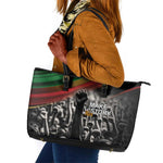 African-American History Month Leather Tote Bag Black Power Hand Make His-Herstories