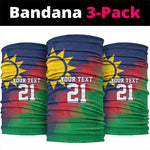Custom Cricket African Namibia Neck Gaiter Namibian Gold Sun Flag Motif LT9