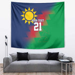 Custom Cricket African Namibia Tapestry Namibian Gold Sun Flag Motif - African Pride