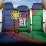 Custom Cricket African Namibia Back Car Seat Cover Namibian Sporty Pattern Flag Motif - African Pride