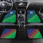 Custom Cricket African Namibia Car Mats Namibian Sporty Pattern Flag Motif - African Pride