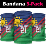 Custom Cricket African Namibia Neck Gaiter Namibian Sporty Pattern Flag Motif LT9