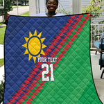 Custom Cricket African Namibia Quilt Namibian Sporty Pattern Flag Motif - African Pride